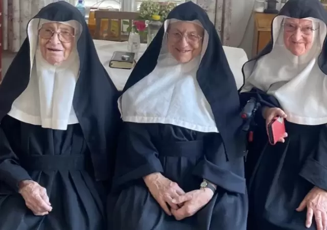 Sor Bernadette (88), Sor Regina (86) y Sor Rita (82.