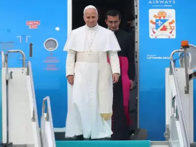 El papa Le�n XIV parti� hacia el L�bano.