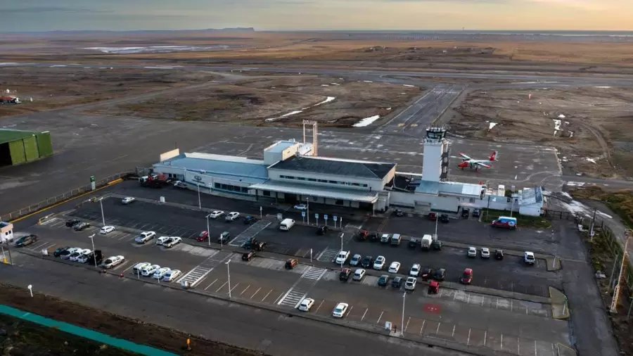 Aeropuerto de R�o Grande, en Tierra del Fuego.