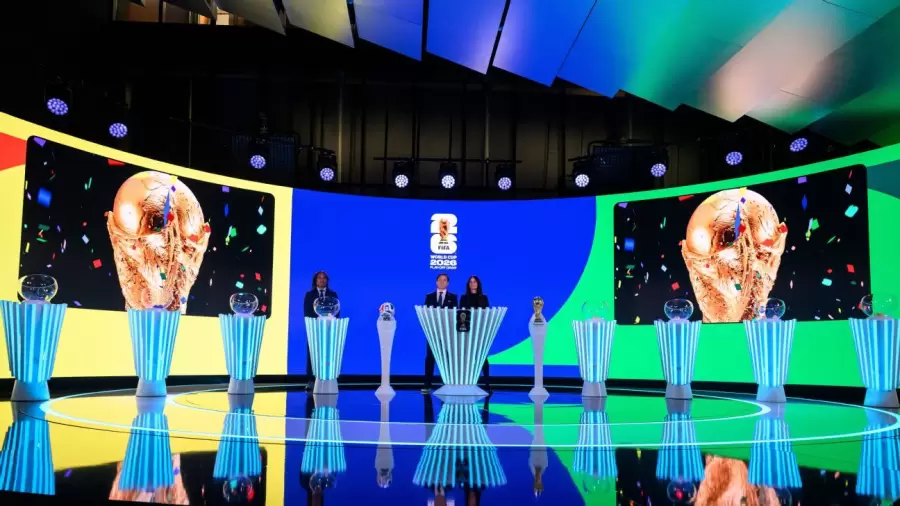 El escenario del sorteo.