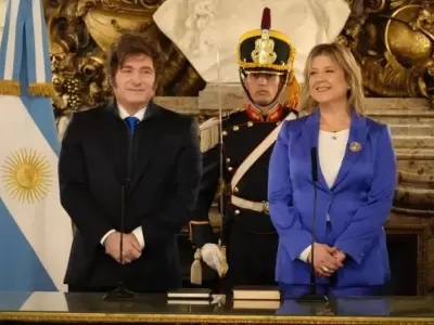 Javier Milei con la nueva ministra de Seguridad Alejandra Monteoliva