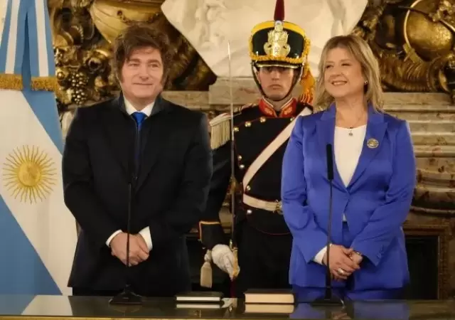 Javier Milei con la nueva ministra de Seguridad Alejandra Monteoliva