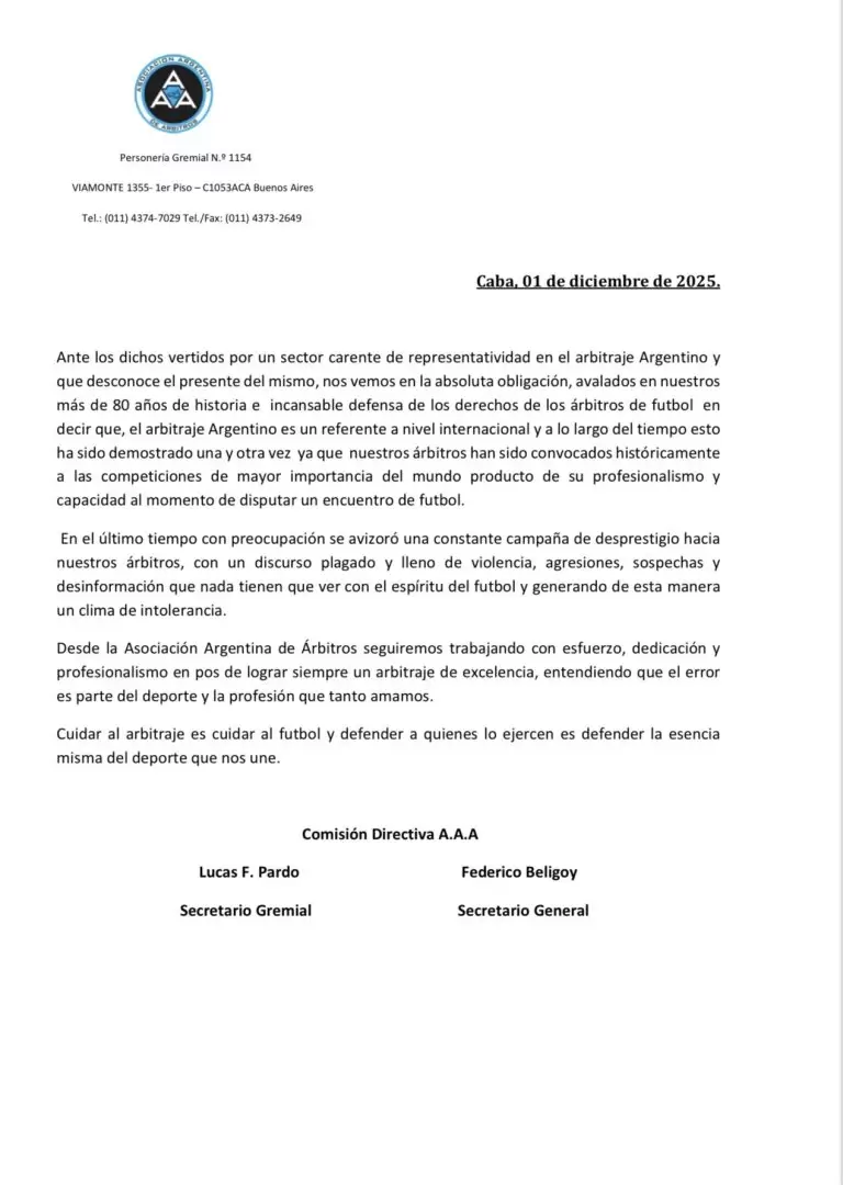 La respuesta de la AAA.