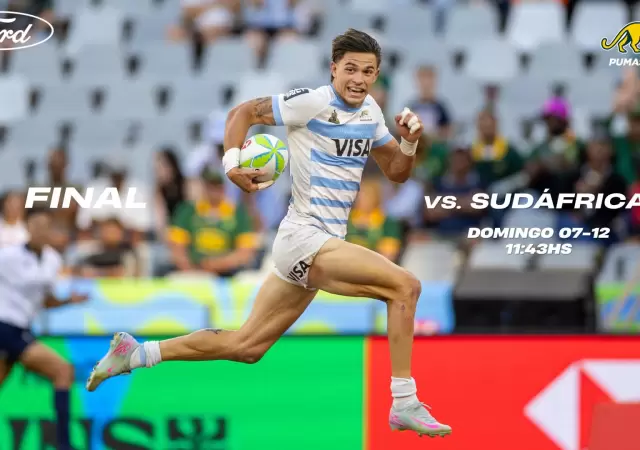 Los Pumas 7s celebran el pase a la final en Ciudad del Cabo; ir�n por el oro ante el local Sud�frica.