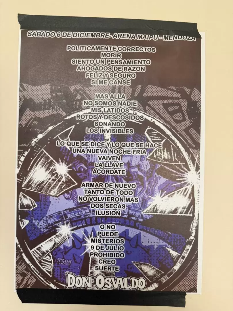 La lista de canciones de Don Osvaldo.