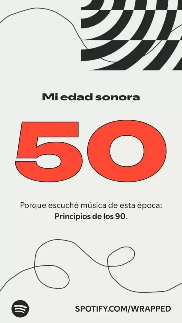La métrica asigna una edad simbólica según las épocas musicales que un usuario haya escuchado.