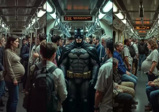 El experimento de Batman en el metro que revela el secreto de la amabilidad.