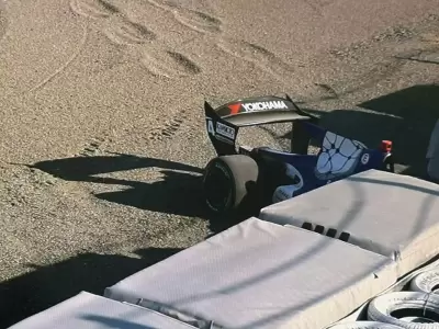 El auto de Doohan tras el tercer choque consecutivo en Jap�n.