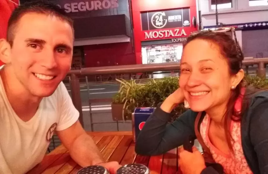 Otros tiempos: Nahuel junto a Mar�a Alexandra.