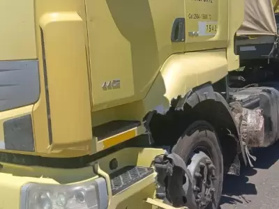 El cami�n involucrado en el accidente en General Alvear/ Fuente: Ministerio de Seguridad