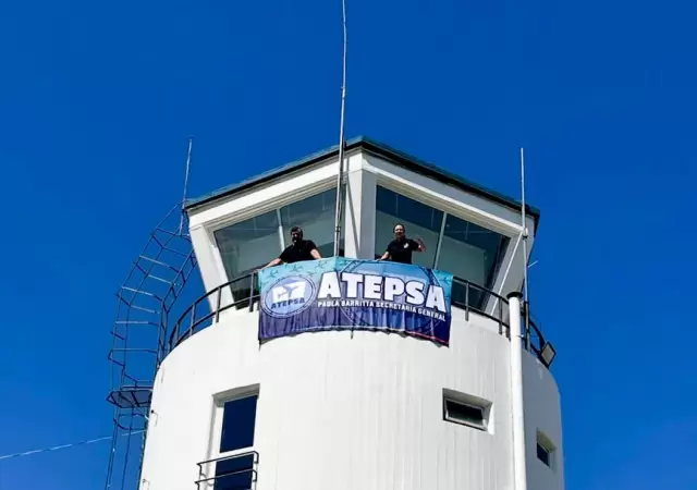 Operadores en plena protesta