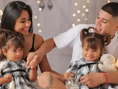 La Navidad de Thiago Medina y Daniela Celis.
