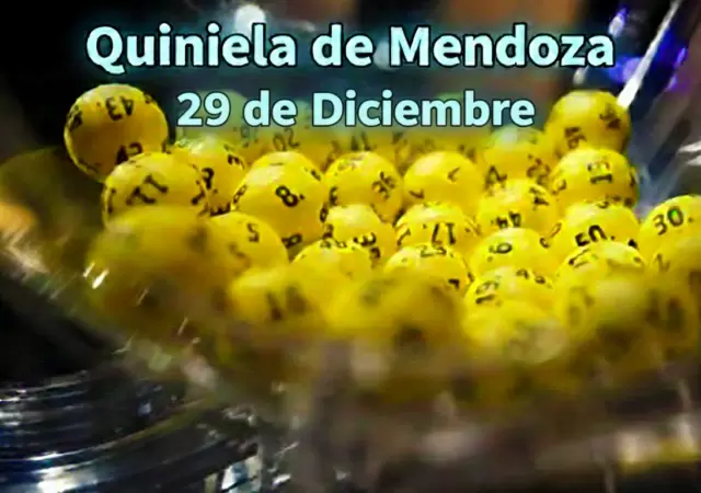 Quiniela de Mendoza del 29 de diciembre