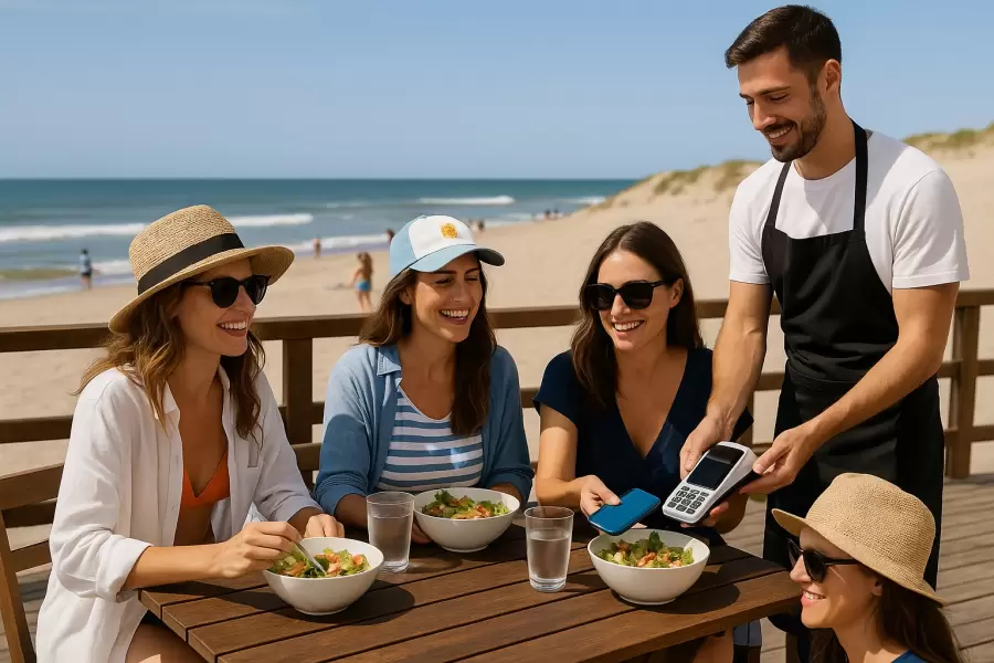 La Costa Atl�ntica recibe a los turistas. Y los turistas aprovechan las ofertas de Banco Macro.