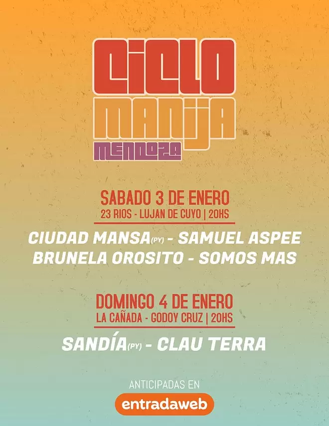 El flyer anunciando el show en la provincia