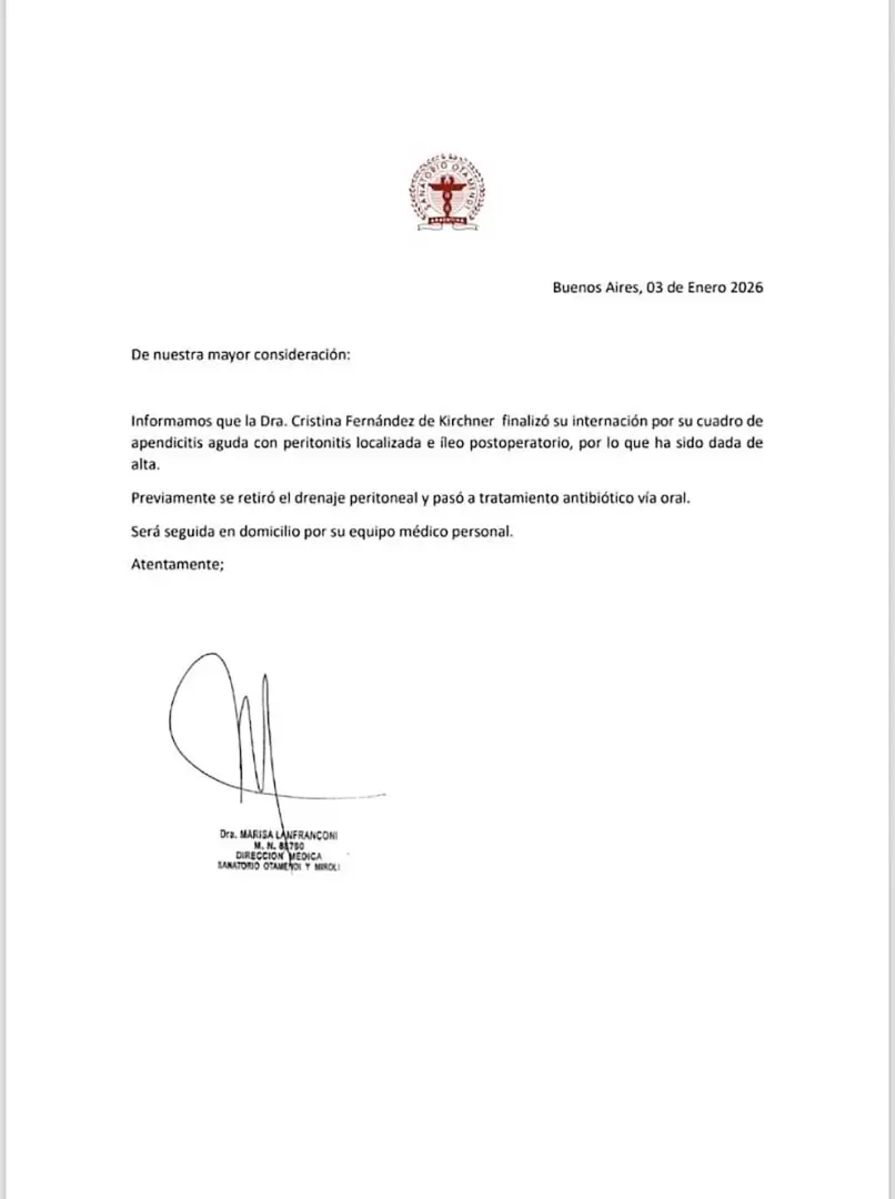 El alta m�dica oficial
