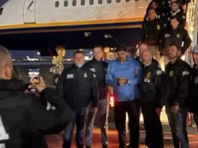 Maduro llega detenido a Nueva York