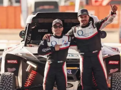 Bruno Jacomy y Lucas del R�o festejaron en Arabia.