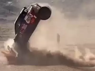 Una de las impactantes im�genes del accidente del binomio.