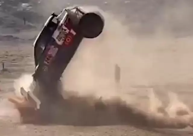 Una de las impactantes im�genes del accidente del binomio.