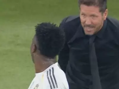 Simeone y Vini jr, cara a cara.