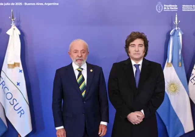 Lula da Silva y Javier Milei.