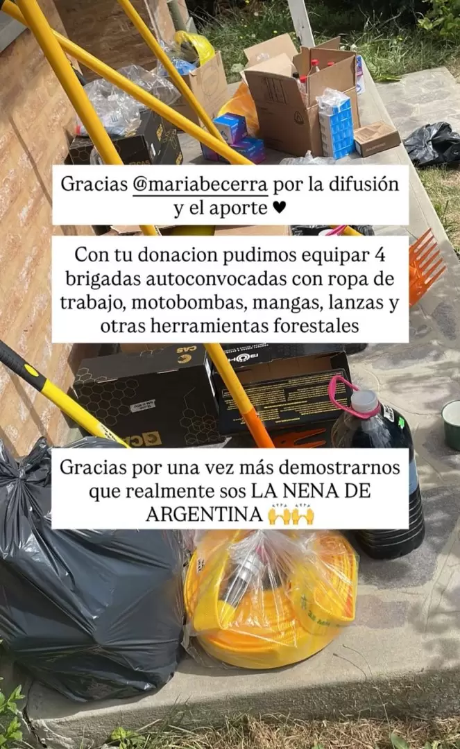 La historia con la que agradecieron el aporte de Mar�a Becerra