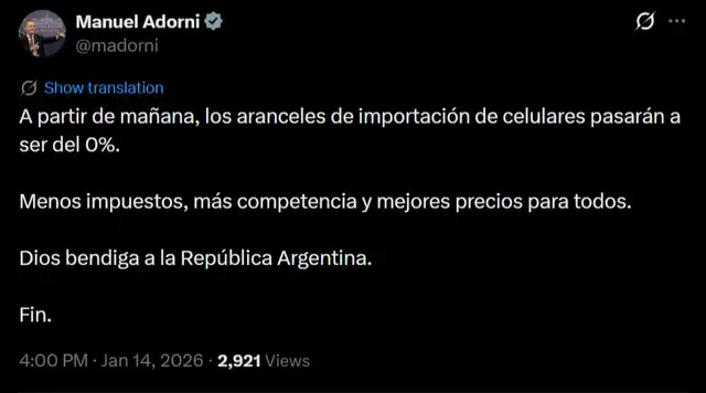 Posteo en X