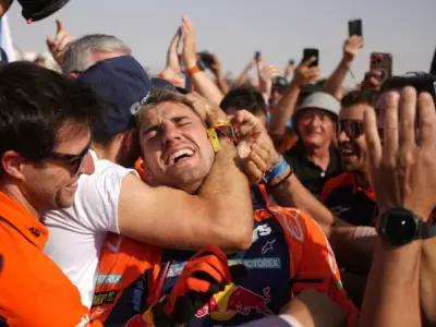 Luciano Banavidez celebr� con su gente tras la victoria