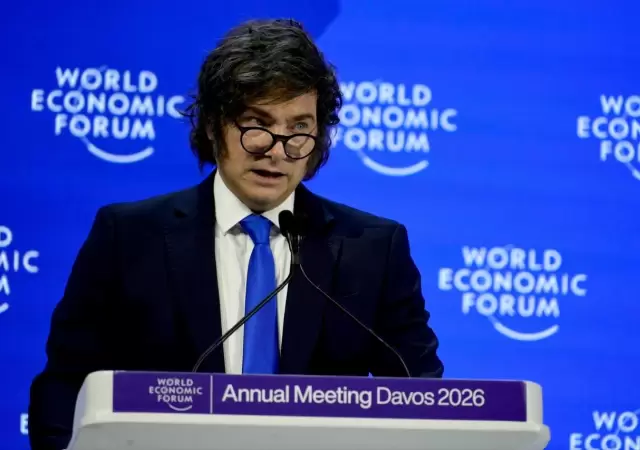 Milei en Davos 2026.
