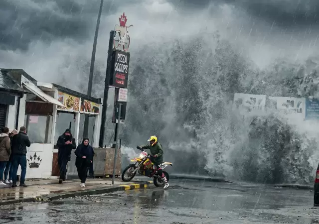 Olas de 10 metros en Europa y calor extremo en Argentina