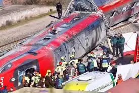 Terrible imagen de la tragedia ferroviaria de Adamuz, en Espa�a. (Imagen: web)