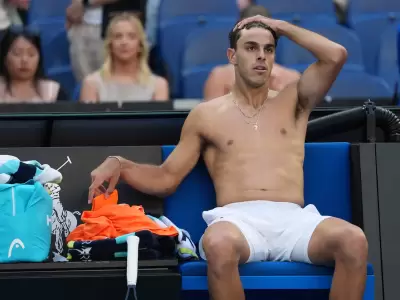 El rostro de la derrota: Francisco Cer�ndolo refleja el agotamiento y la frustraci�n tras quedar eliminado en los octavos de final.