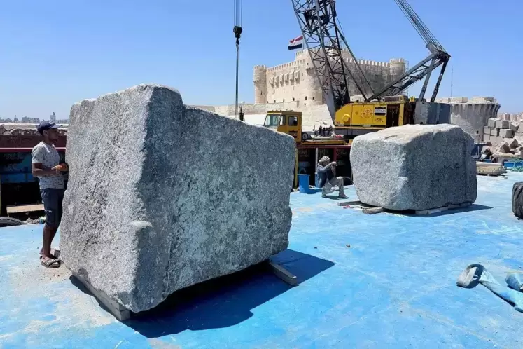 Hallazgo hist�rico: rescatan piezas del Faro de Alejandr�a.