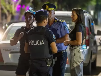 La ministra de SEguridaad con el jefe de Polic�a