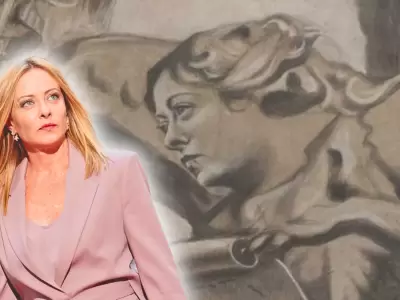 �Milagro o provocaci�n? Pol�mica en Italia por un �ngel con la cara de Giorgia Meloni en una bas�lica de Roma
