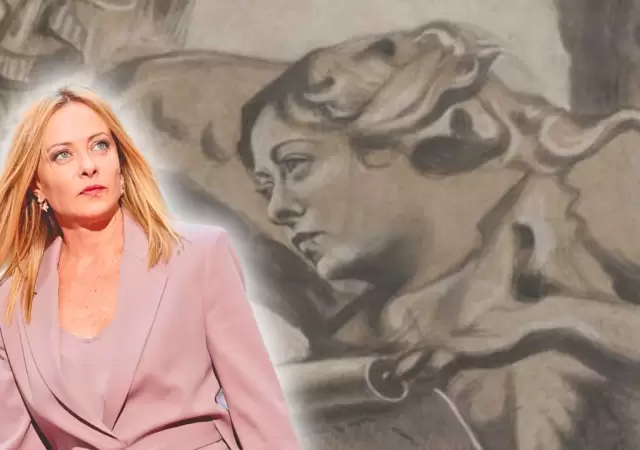 �Milagro o provocaci�n? Pol�mica en Italia por un �ngel con la cara de Giorgia Meloni en una bas�lica de Roma