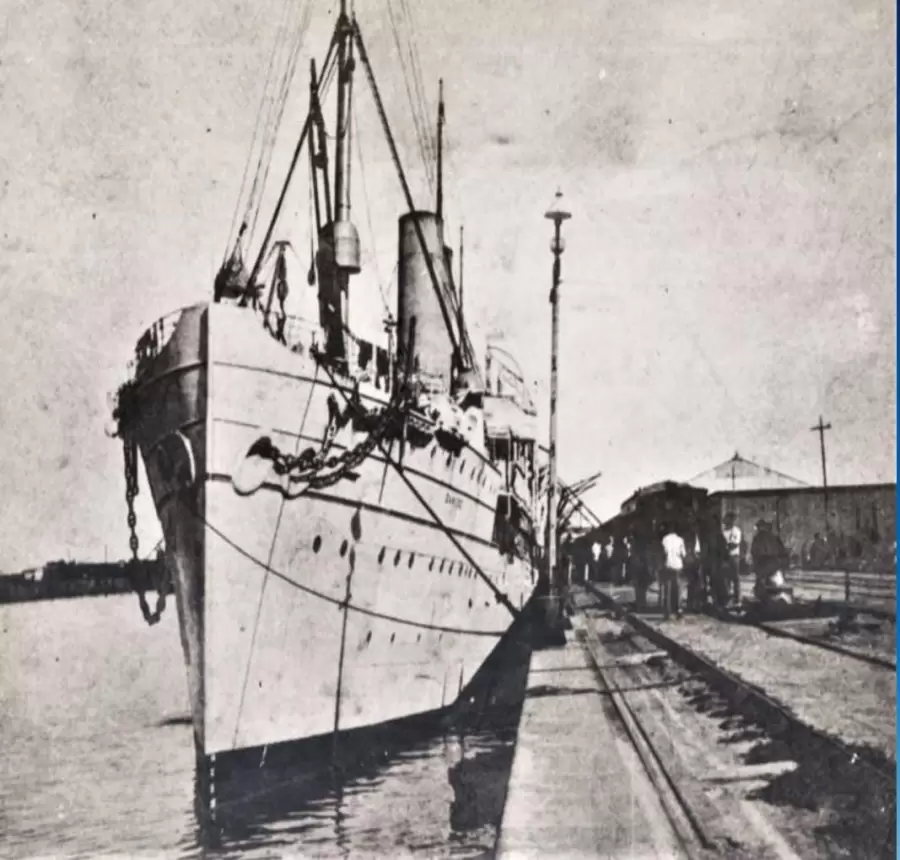 El 'Danube' trajo la hist�rica pieza desde Europa hasta La Plata. (Imagen: web)