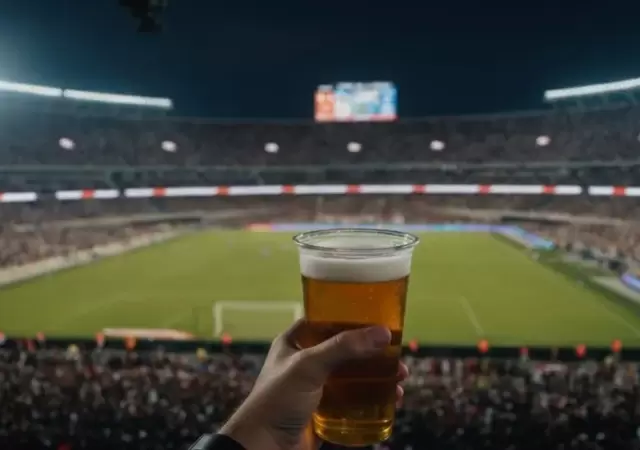 Cerveza en el Monumental.