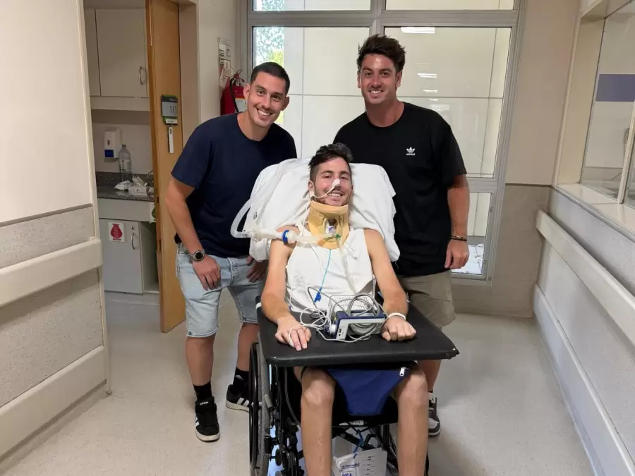 Juan Cruz Yacopini se recupera en Buenos Aires del accidente que sufri� en diciembre del 2024 en El Carrizal/ Fuente: Instagram Juan Cruz Yacopini