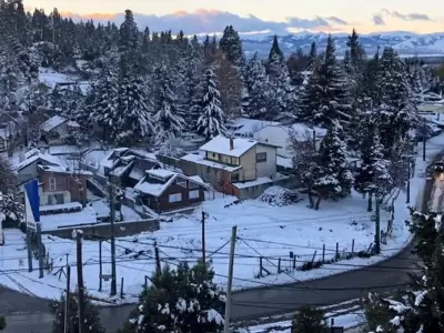 Una impensada nevada en Bariloche