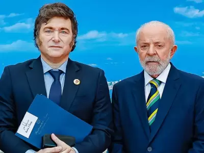 Los presidentes Lula y  Javier Milei