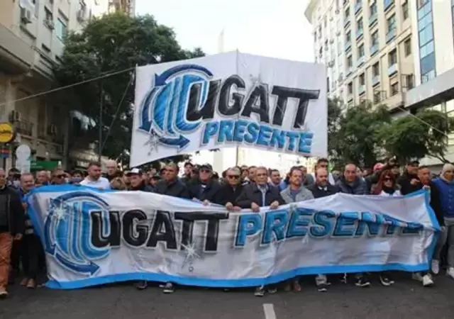 Gremios del transporte en una marcha