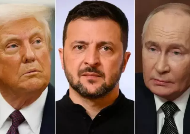 Trump, Zelenski y Putin