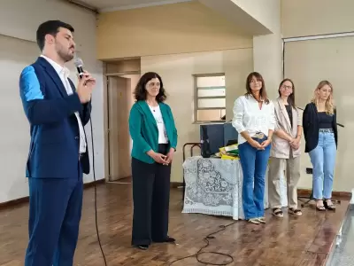 Manuel Bianchi, director nacional de Nivel Secundario, durante el lanzamiento de la Red de Secundarias Innovadoras en el Instituto San Pedro Nolasco.