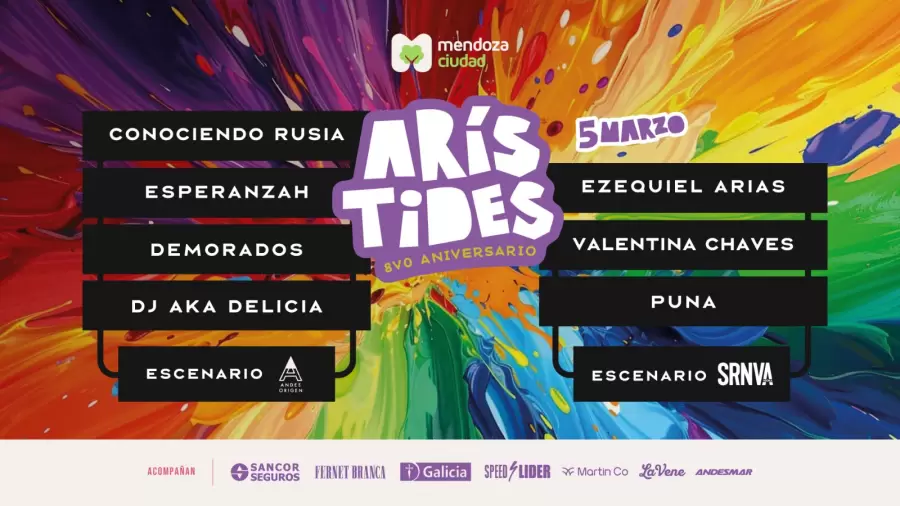 Line up del Festejo de Aniversario de la Ar�stides el pr�ximo 5 de marzo.