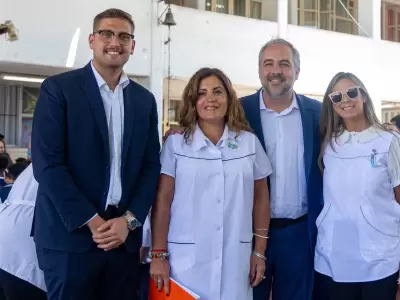 Stevanato acompa�� el inicio de clases en Maip�