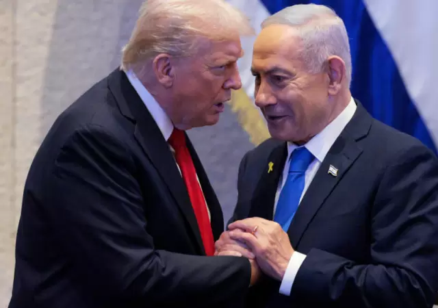 Donald Trump junto a Benjam�n Netanyahu