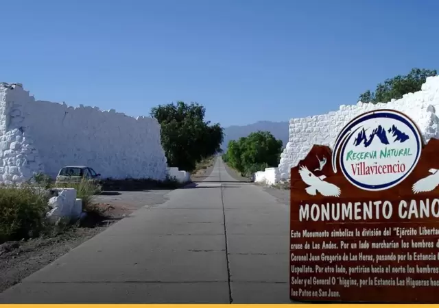 Las columnas del paraje Canota representan la bifurcaci�n estrat�gica de las tropas libertadoras antes de enfrentar el cruce de los Andes.
