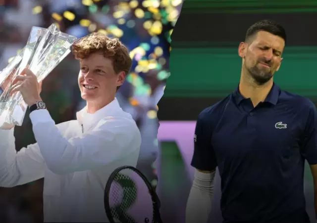 Jannik Sinner festeja en Indian Wells. El italiano de 24 a�os complet� su dominio absoluto en superficies de cemento tras una semana impecable.